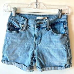 Levi Strauss & Co Girls Mid-Length Denim Shorts Size 24